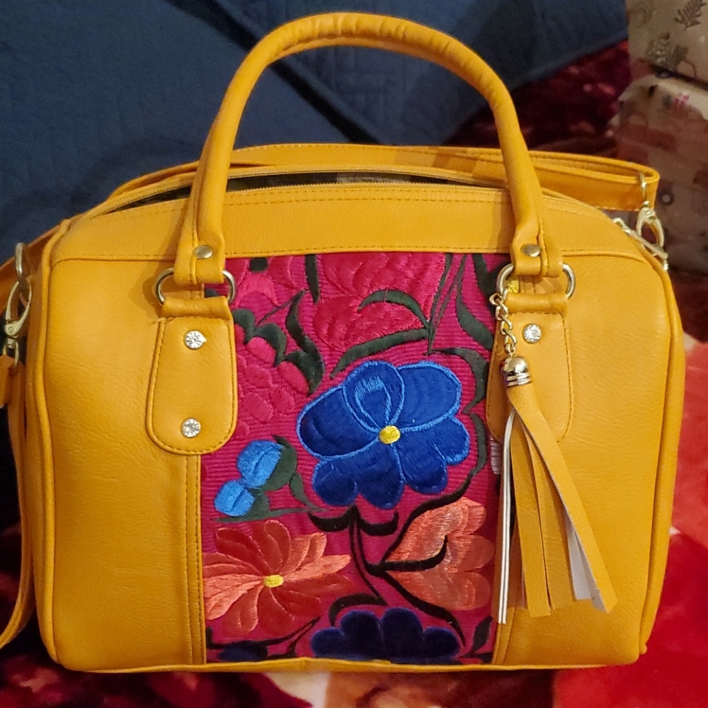 embroidered purse